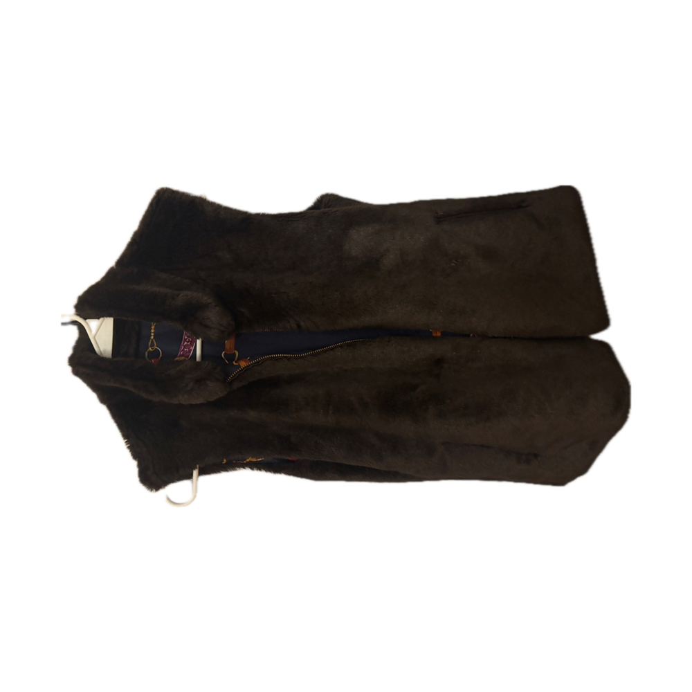 Charter Club Brown Faux Fur Vest - Petite